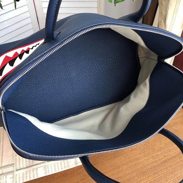 1点限り！エルメス ボリード シャーク コピー 45cm ブルーニュイ ert71674品質保証