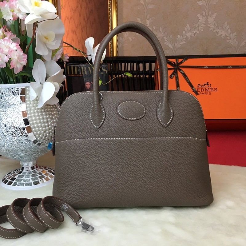 希少色 エルメス偽物 ボリード27 エトープ シルバー金具 ery11384