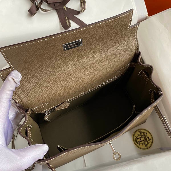 送料無料 エルメス コピー ケリー 25cm 内縫い タッチ シルバー金具 erz48768代引きを販売