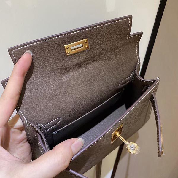 エルメス ケリーミニ2 カザック偽物 エプソン シルバー金具he1906N級品