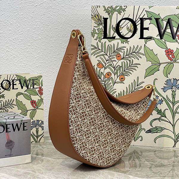 超限定♪ロエベ ルナバッグ  アナグラム 偽物ジャカード＆クラシック カーフ loa97458