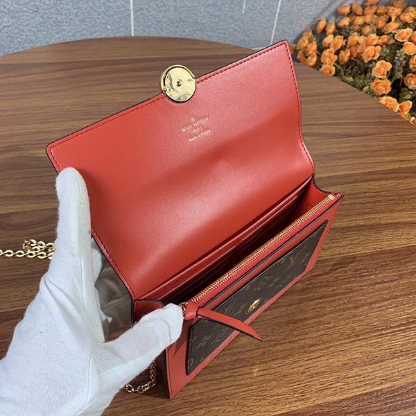 ルイヴィトン ショルダーバッグ コピー フローレチェーンポートフォリオ 赤LV20210N級品