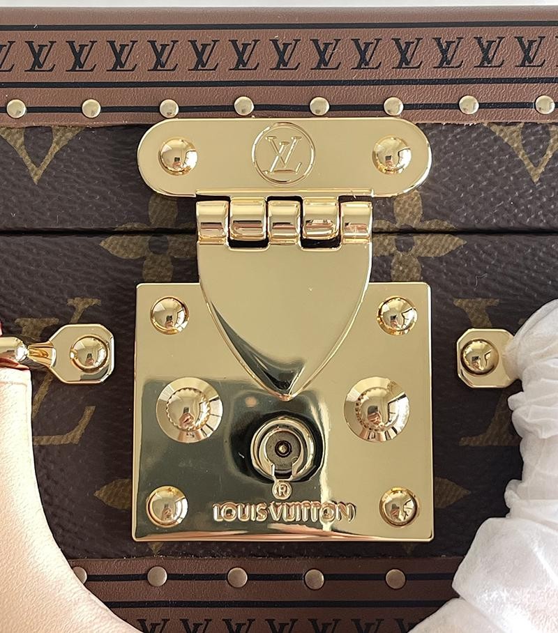 21-22AWルイヴィトン VALISETTE TRESOR ハンドバッグ 偽物 ハードケース M45673N級品