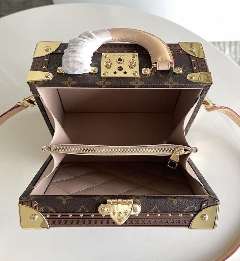 21-22AWルイヴィトン VALISETTE TRESOR ハンドバッグ 偽物 ハードケース M45673代引きを販売