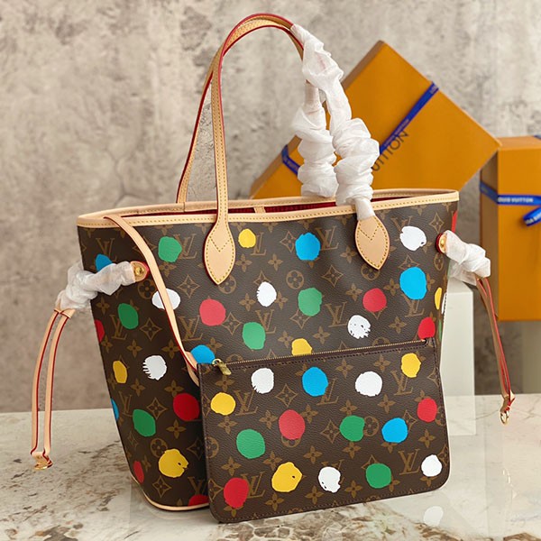 高品質 ルイヴィトン × 草間彌生 コピー LV × YK ネヴァーフル MM M46381通販