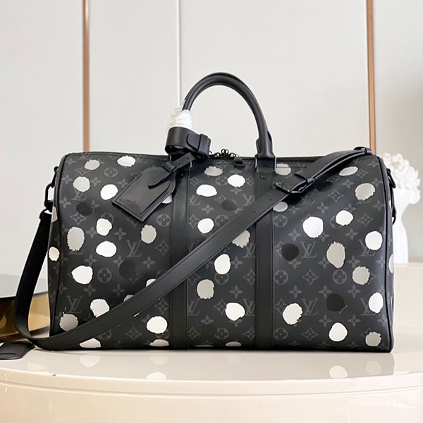 ルイヴィトン × 草間彌生 偽物 LV × YK キーポルバンドリエール 45 M46400