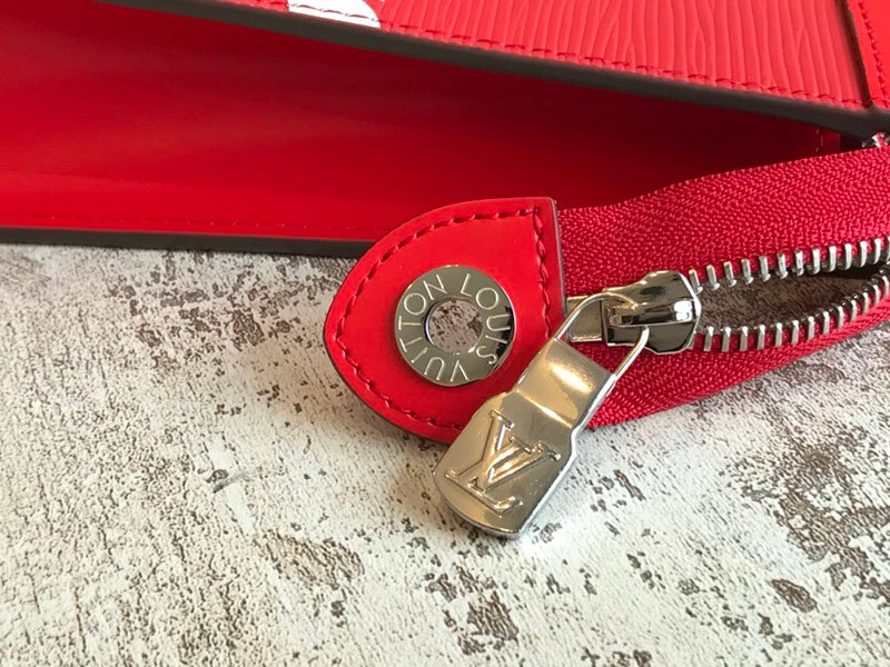 関税なし ルイヴィトン × シュプリーム  コピー Pochette Jour GM クラッチバッグ 赤 M66888N級品