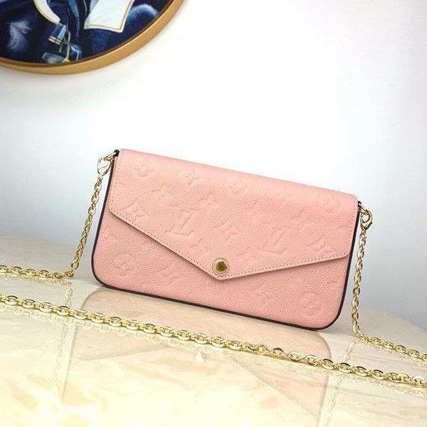 可愛い ルイヴィトン 財布 コピー ミニバッグ モノグラム アンプラント ポシェット フェリシー ピンク お財布 M67856
