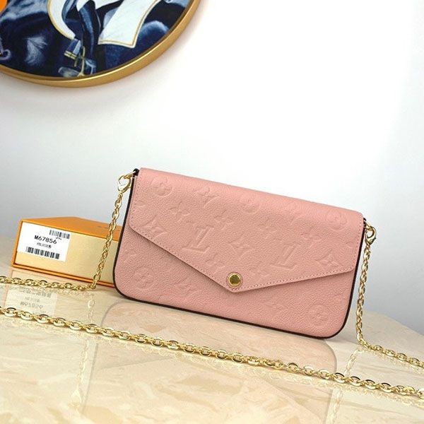 可愛い ルイヴィトン 財布 コピー ミニバッグ モノグラム アンプラント ポシェット フェリシー ピンク お財布 M67856通販