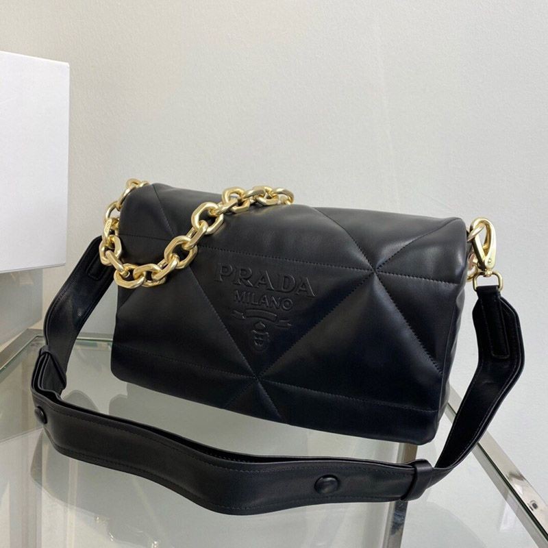 希少色【プラダ】パデッドナッパ レザー ショルダーバッグ 偽物 pug85064N級品
