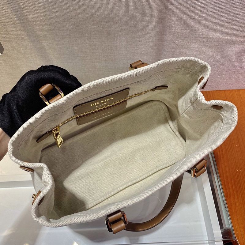人気[プラダ] カナパ x レザー トートバッグコピー / ショッピングバッグ 1BG356品質保証