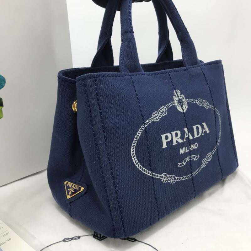[プラダ] カナパ x レザー トートバッグ 偽物 / ショッピングバッグ puw75591激安送料無料