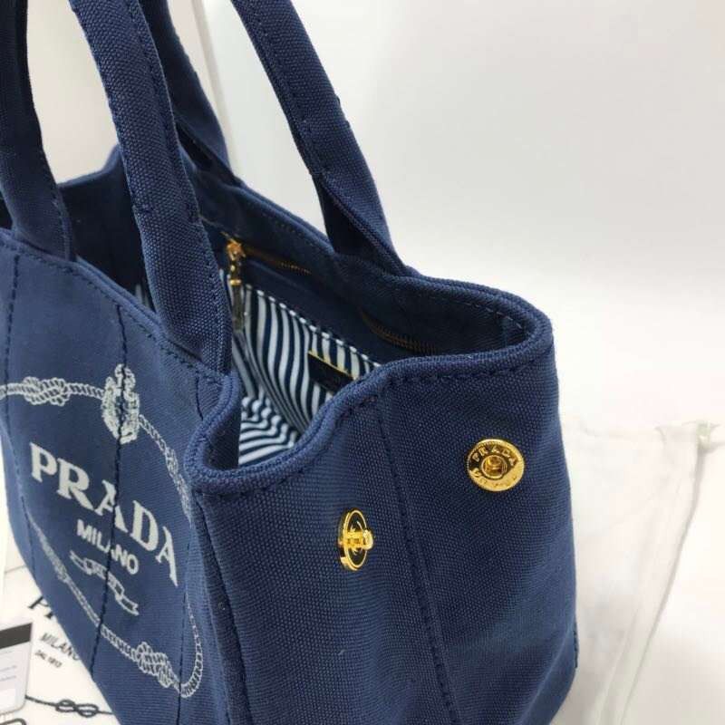 [プラダ] カナパ x レザー トートバッグ 偽物 / ショッピングバッグ puw75591人気