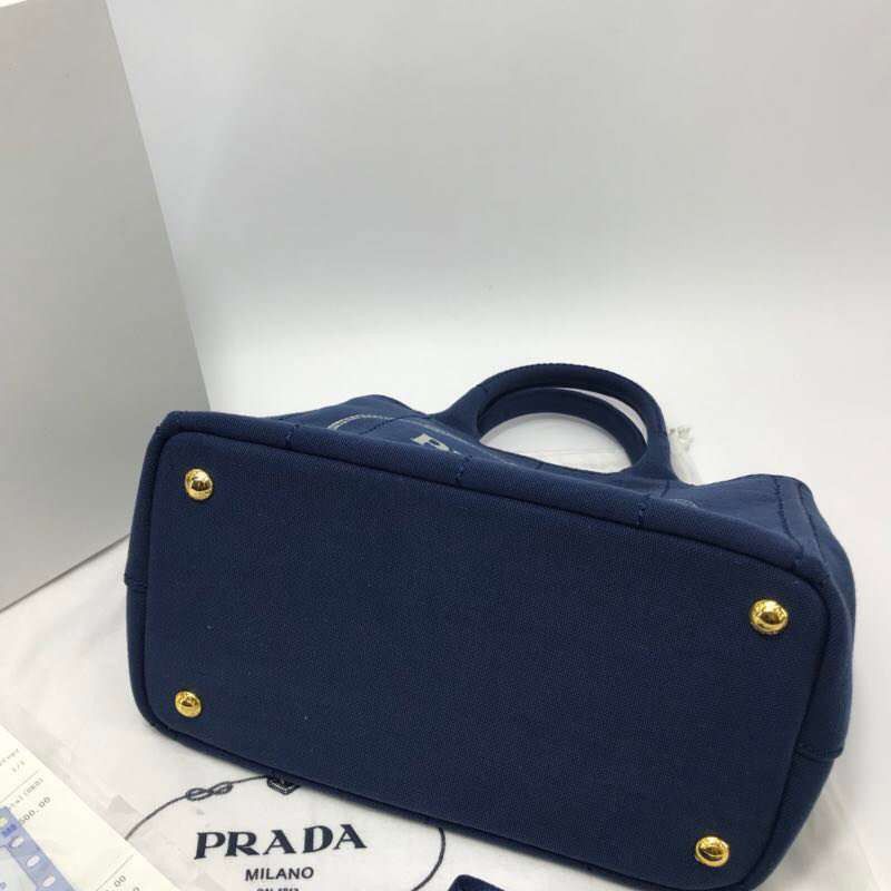 [プラダ] カナパ x レザー トートバッグ 偽物 / ショッピングバッグ puw75591N級品
