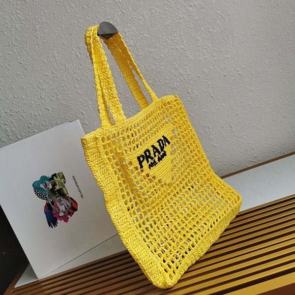 一目惚れ♪プラダ ラフィア トートバッグ コピー pui38272通販
