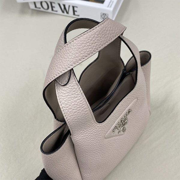 21-22AW プラダ*フルー レザートート偽物 small puj35820品質保証