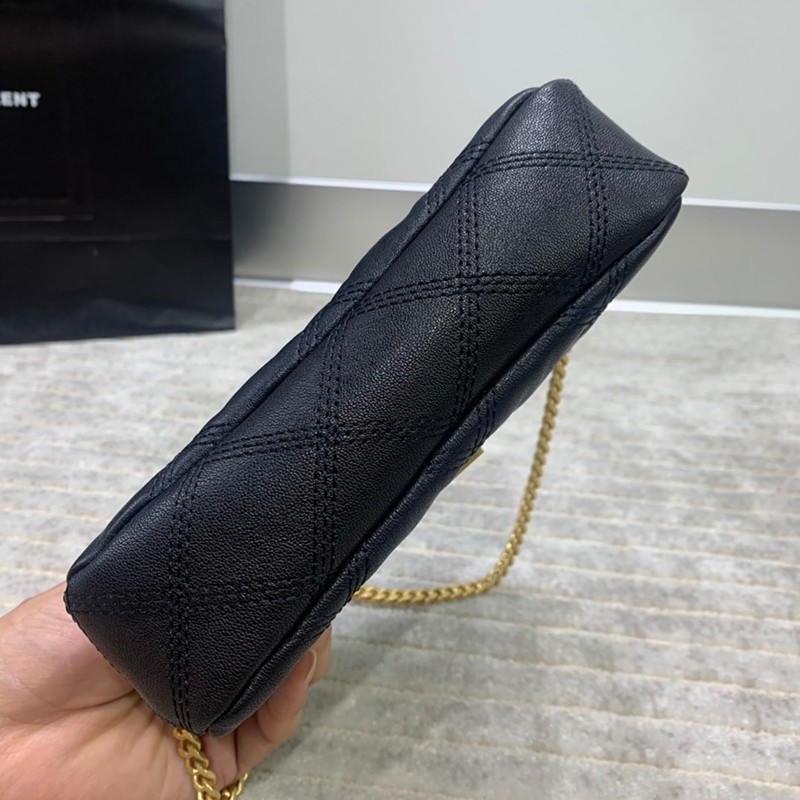 21-22AWサンローラン ショルダーバッグ コピー ベッキー ダブルジップポーチ ラムスキン 6089411D3096805品質保証