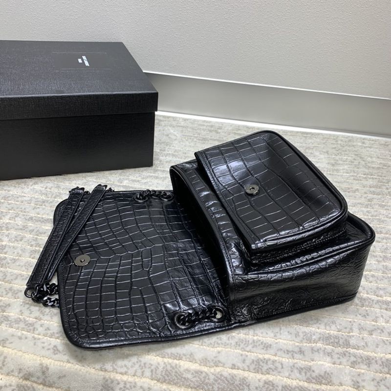 稀少サンローラン ショルダーバッグ コピー ニキ ミディアム クリンクルヴィンテージレザー 6331580EN04345激安送料無料