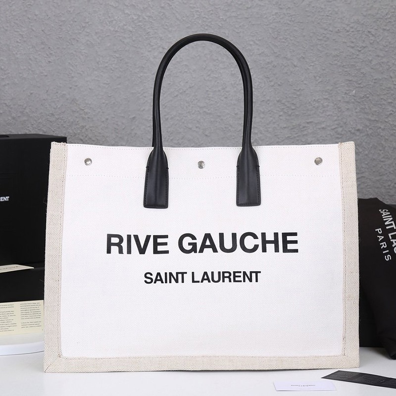 定番【サンローラン トートバッグ コピー】リヴ・ゴーシュ コーテッドリネントートバッグ Sac89785