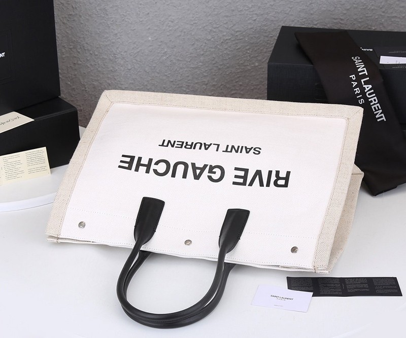 定番【サンローラン トートバッグ コピー】リヴ・ゴーシュ コーテッドリネントートバッグ Sac89785N級品