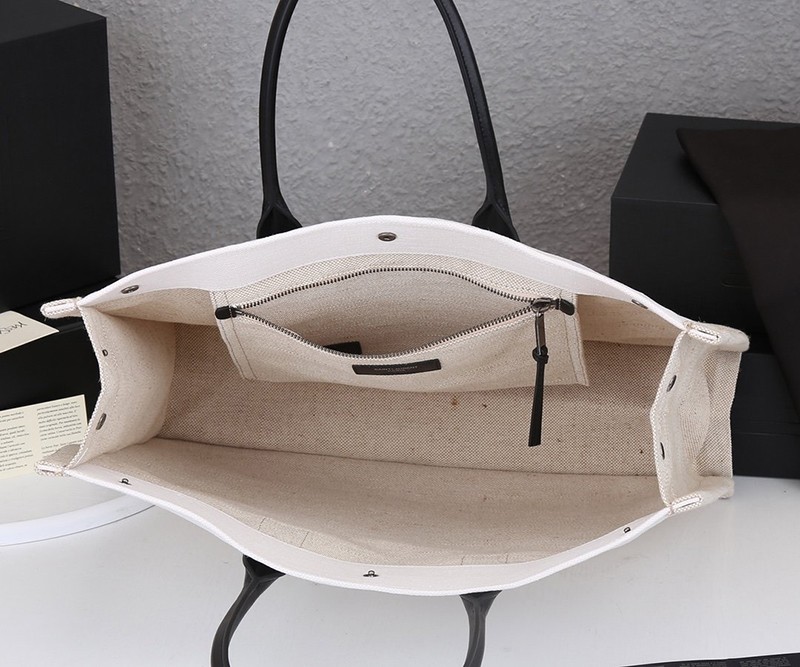 定番【サンローラン トートバッグ コピー】リヴ・ゴーシュ コーテッドリネントートバッグ Sac89785品質保証
