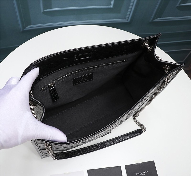 希少色◆サンローラン トートバッグ 偽物 ニキ クロコダイルレザーショッピングバッグ Sam17950代引きを販売