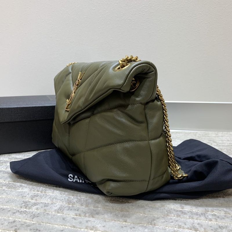稀少サンローラン ショルダーバッグ 偽物 ルル パファー トイ バッグ キルティング レザー Sax44885激安送料無料