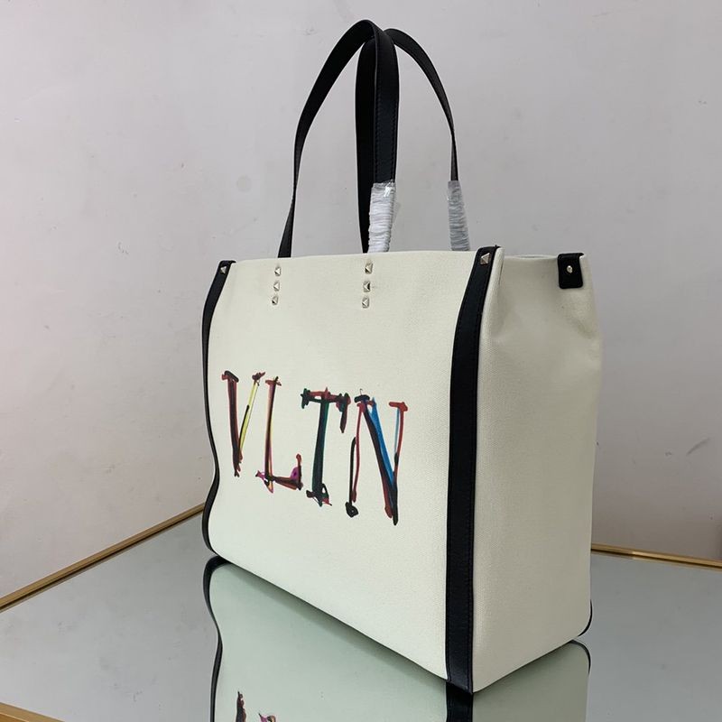 ブランドヴァレンティノ トートバッグ コピー ショッピングバッグ NEON VLTN キャンバス ミディアム Vum18973高い品質