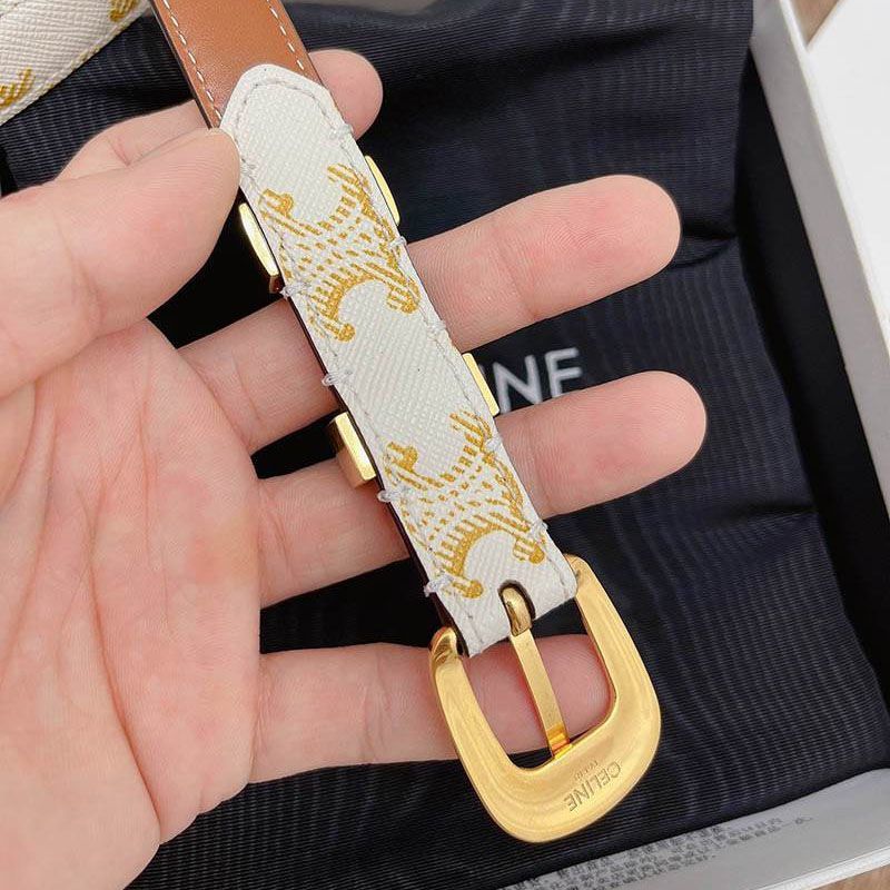 可愛いセリーヌ★ミディアム ボーダートリオンフベルト コピー Cef78702N級品