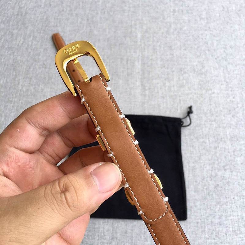 ★日本!!人気！セリーヌ 偽物◆トリオンフ ベルト タン ☆送料込み Cew15869N級品