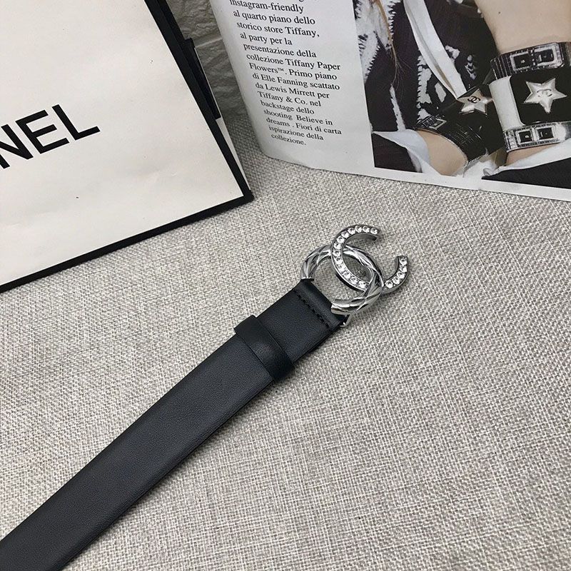 春もの新作シャネル カーフスキン ベルト コピー 30mm メタル & ストラス shj98235品質保証
