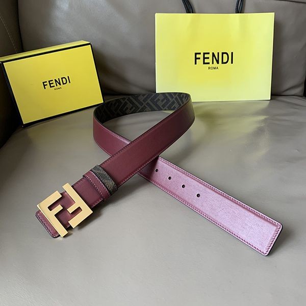 稀少フェンディ メンズ ベルト リバーシブル ロゴ プレゼント 4.0cm 偽物 feo95070激安送料無料