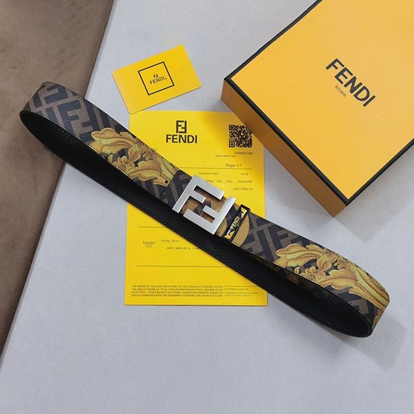 入手困難フェンディ メンズ ベルト リバーシブル ロゴ プレゼント 3.8cm コピー fer46451通販