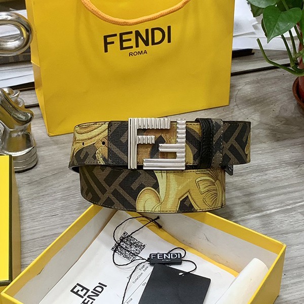 高品質♪♪♪フェンディ FFモチーフ レザー ベルト カーフレザー fes65973人気