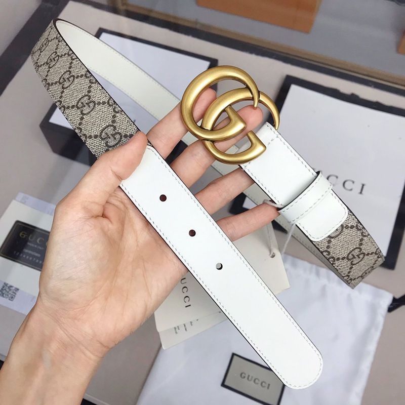 稀少【グッチ ベルト 偽物】 リバーシブル GGスプリーム キャンバス 30mm gub24063人気