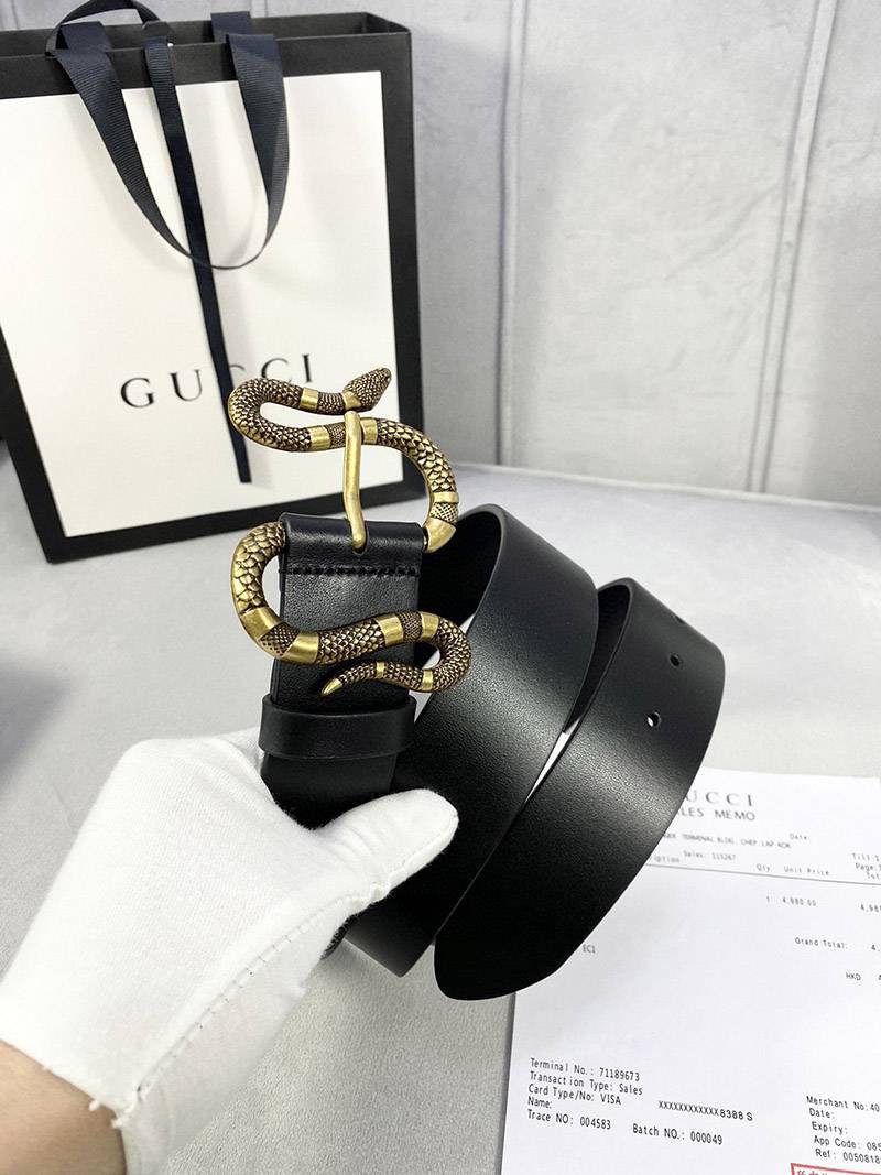 【人気】グッチ ベルト 偽物N級品 Gスネーク 4cm幅 gue23704N級品