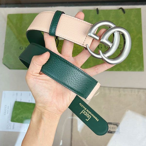 世界中で大人気♪グッチ ダブルG バックル レザー ベルト コピー gun45670N級品