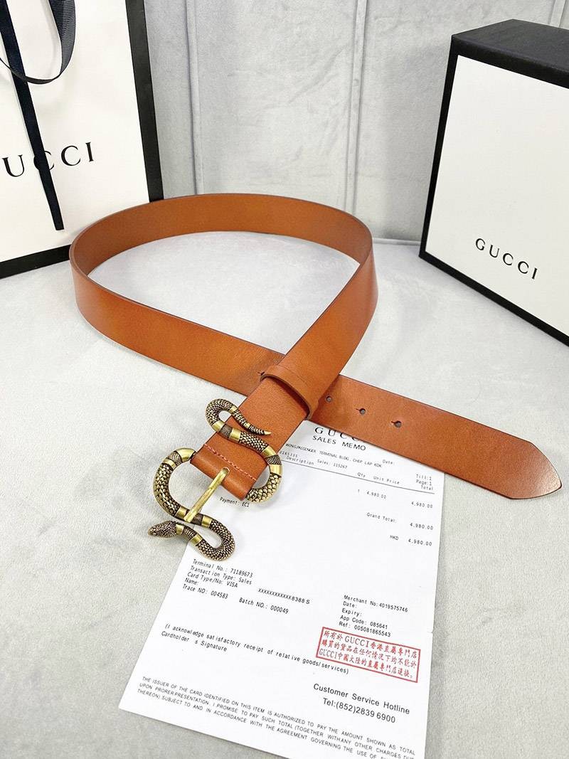 《大人気》グッチ ベルト Gスネーク偽物 4cm幅 gur22900N級品