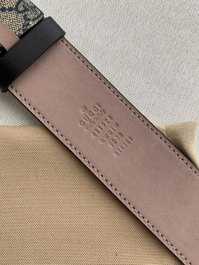 グッチ ベルト 偽物★GG シュプリーム GGバックルベルト 3.8cm幅 gux15537N級品
