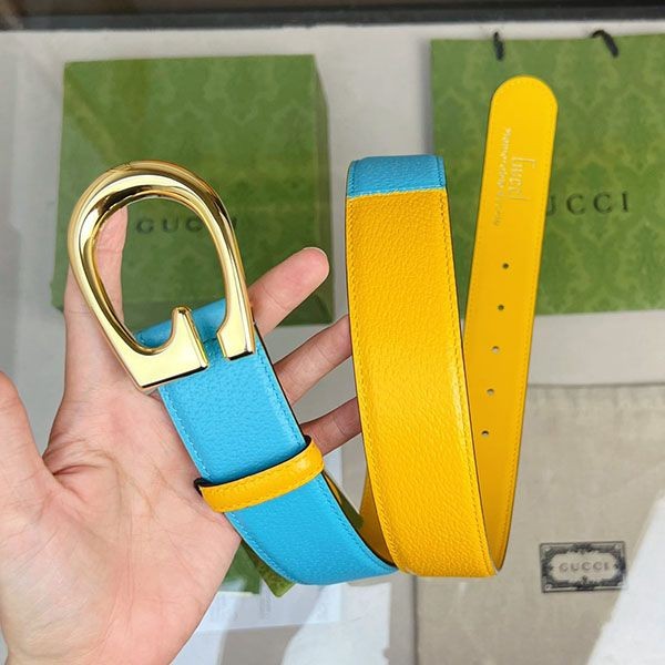 定番 グッチ バックル ツートーン ベルト 偽物 guy88462高い品質