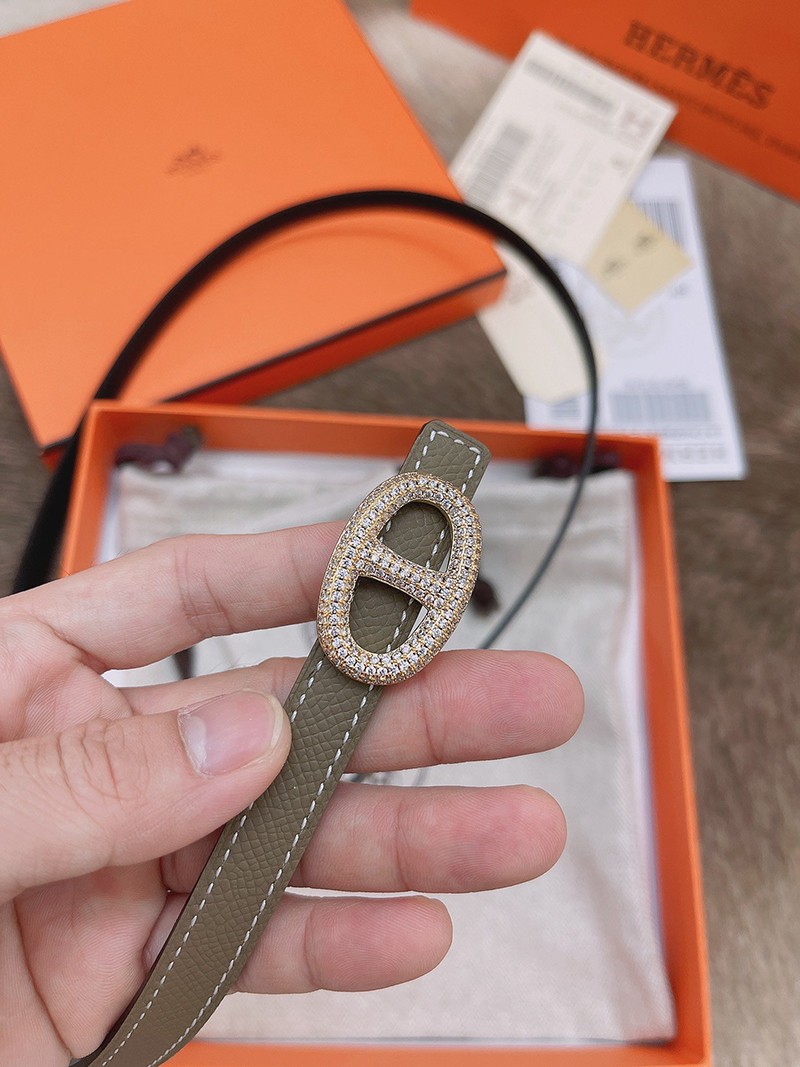 【日本未発売】エルメス Hベルト 偽物☆レザーベルト リバーシブル シェーヌダンクル 13 mm erl88854品質保証