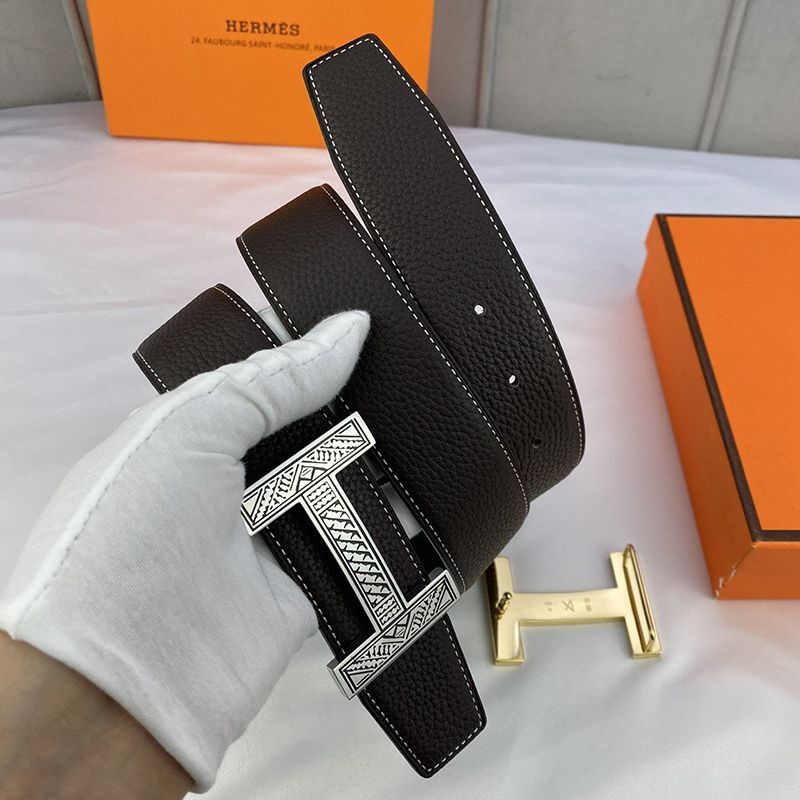 入手困難エルメス☆ベルトバックル Hギヨシェ リバーシブル 偽物 38mm 2色 err95779激安送料無料