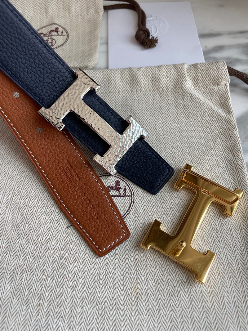 21AW新作エルメス ベルト 偽物☆ベルトバックル H オ カレ リバーシブルベルト 32mm erv93785最高級