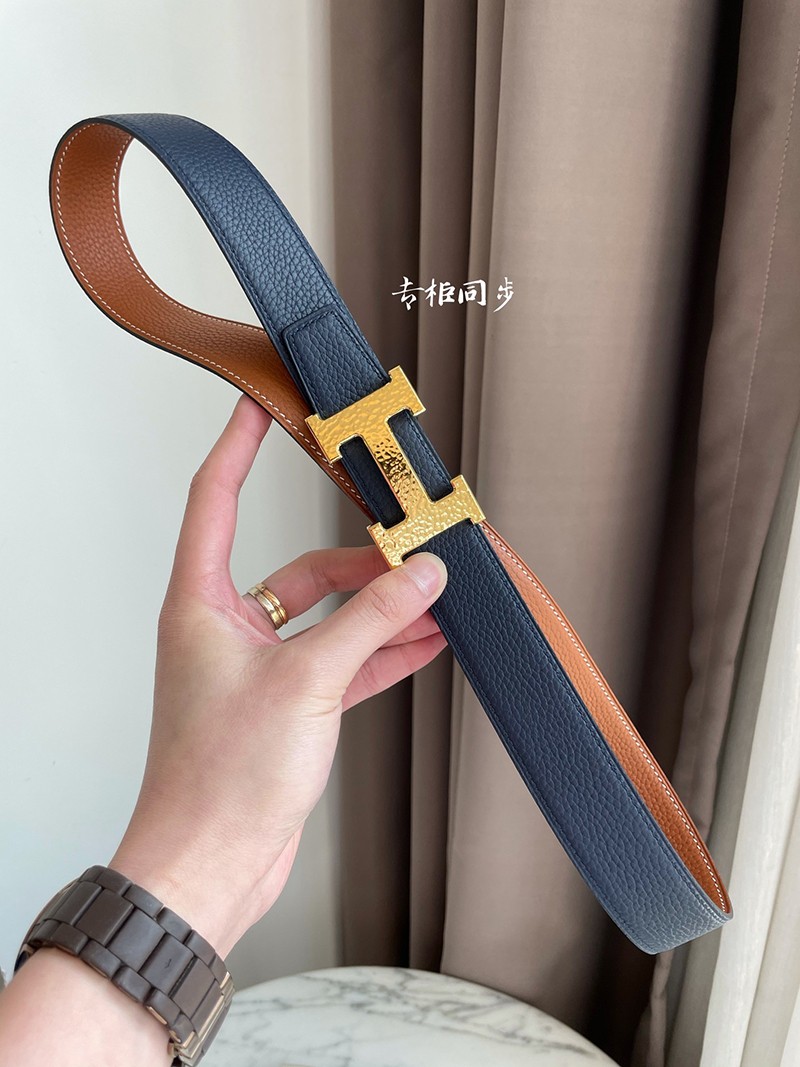 21AW新作エルメス ベルト 偽物☆ベルトバックル H オ カレ リバーシブルベルト 32mm erv93785N級品