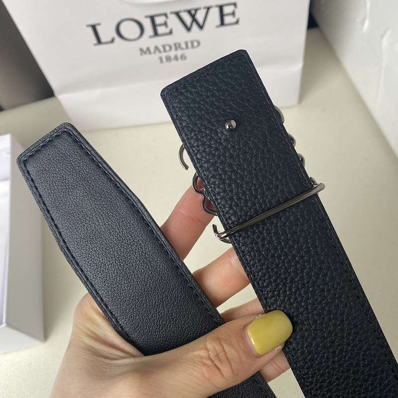 21-22AW【ロエベ スーパーコピー】カーフレザー アナグラムバックルリバーシブルベルト loa10843最高級
