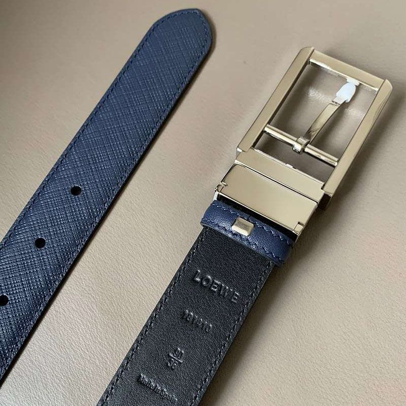 人気 高品質【ロエベ】カーフレザー アナグラムバックルリバーシブルベルト 偽物 loh34544人気