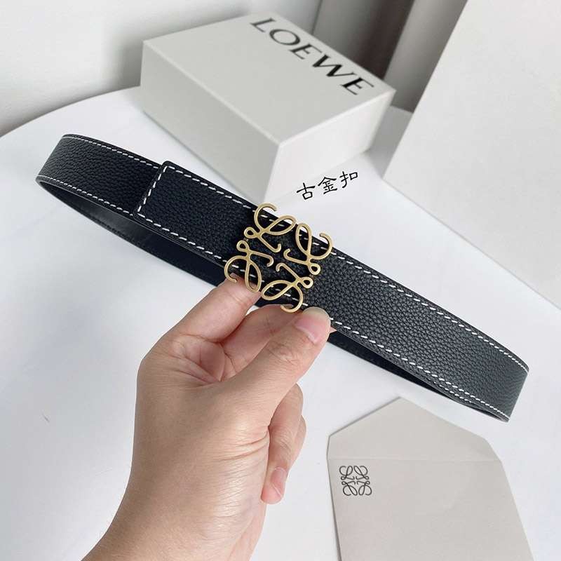 超話題!新作 ロエベ 激安カーフレザー アナグラムバックルリバーシブルベルト loi68549激安送料無料