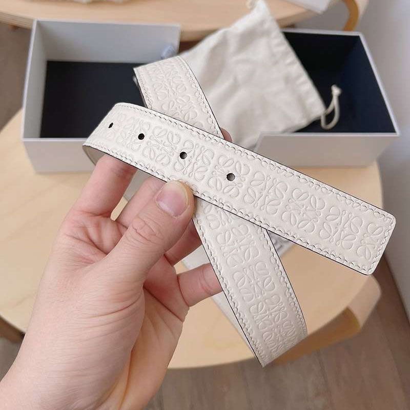 ☆超人気☆ロエベ カーフレザー アナグラムバックルリバーシブルベルト 偽物N級品 3.0 cm lom09289高い品質