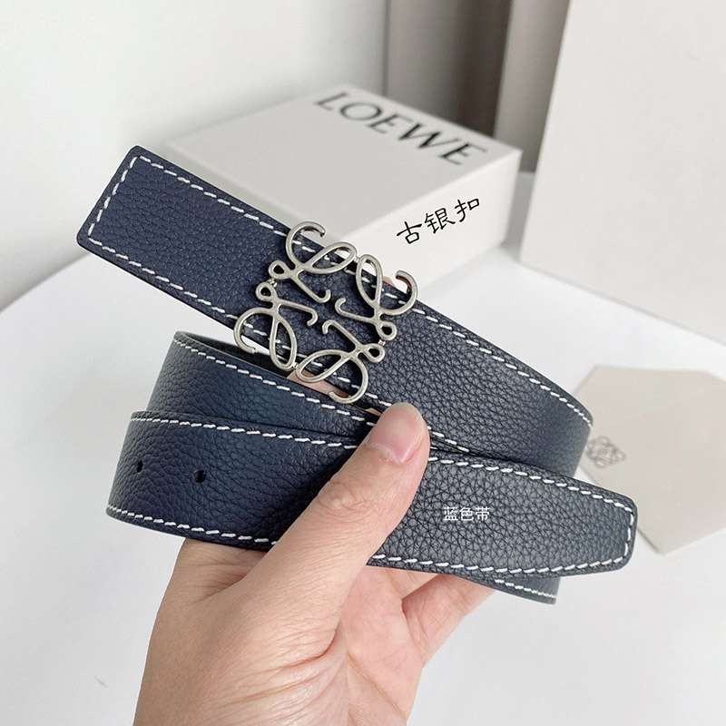 完売必至 可愛い ロエベ カーフレザー アナグラムバックルリバーシブルベルト lor91472通販