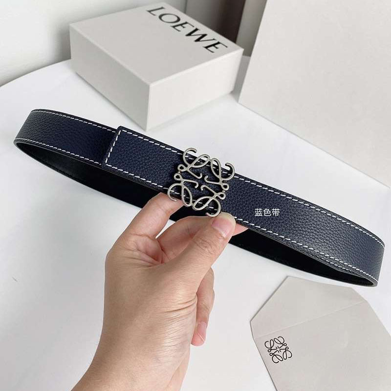 完売必至 可愛い ロエベ カーフレザー アナグラムバックルリバーシブルベルト lor91472激安送料無料